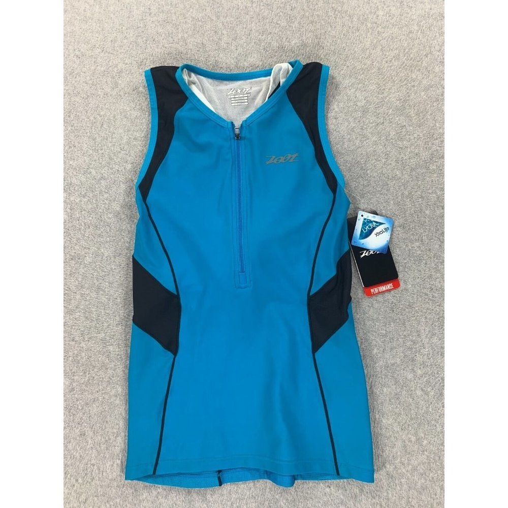NWT Zoot Sports‎ Half Zip Performance Tri Jersey Top (Women's Medium) Blue